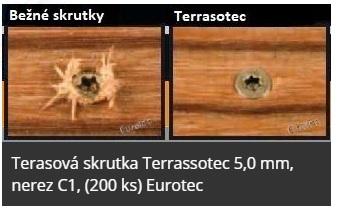 Terasové skrutky 5,5 mm, nerez C1, antik(200 ks) Terrassotec Trilobular